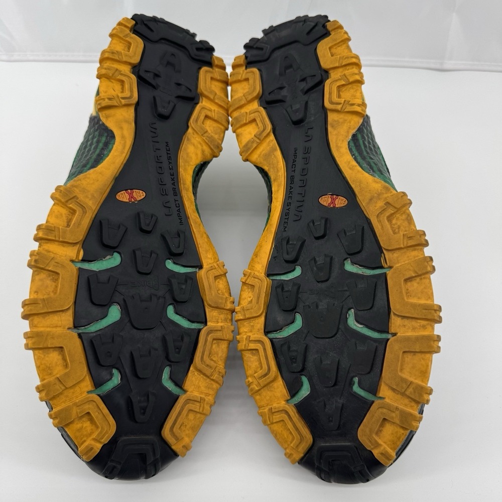 LA Sportiva Bushido Shoes Trail Running Hiking Green/Yellow Mens Sz 13 - Picture 11 of 16